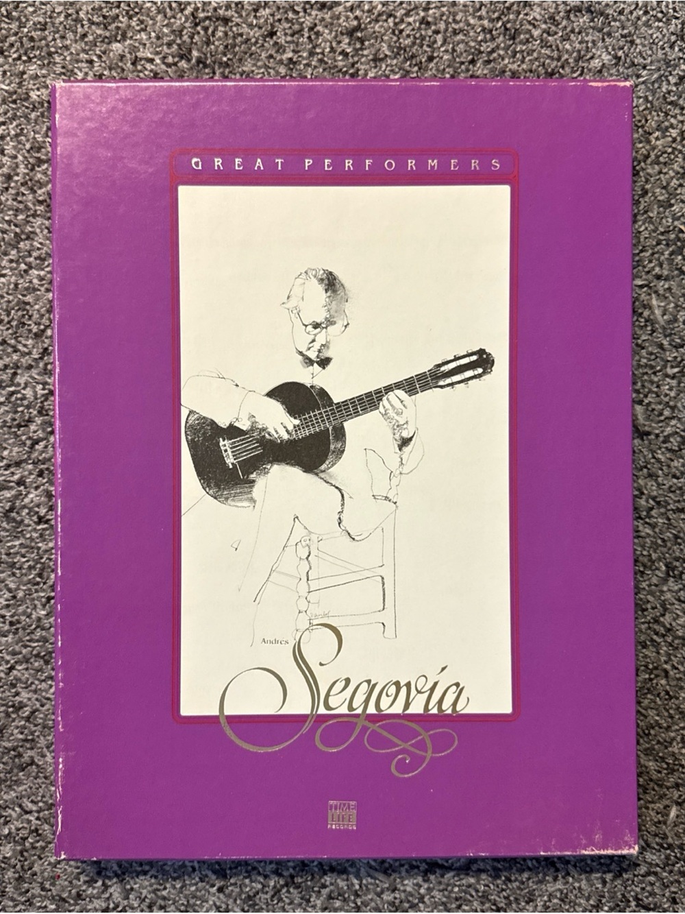 Andres Segovia Time Life Box Set Original 1982 Cassette Tapes x3 w/ Book